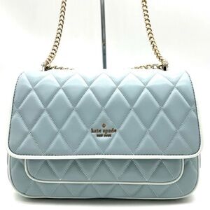 Kate Spade Colorblock Carey Quilted Leather Flap Shoulder Bag Wild Sage